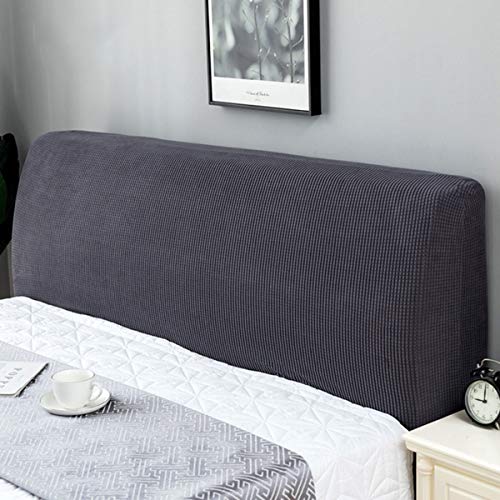 HDGZ Copritestata Letto Matrimoniale Imbottita Elastica Copritestata Letto Protezione Anti-Collision Copertura Testiera Letto Decorazione per Camera da Letto (Color : Gray, Size : 2m)