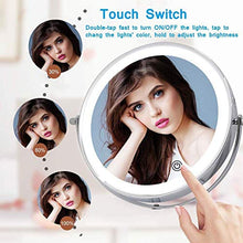 HGXC Specchi da Bagno a Parete Specchietti da Bagno per Trucco Specchio Rotondo ingranditore 10X 8 Pollici su Due Lati, 360 Gradi