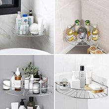 LYFHL - Mensola angolare per doccia, in acciaio inox, senza forature, per bagno e cucina, 2 pezzi