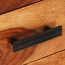 vidaXL Comodino con Cassetto e Vano Aperto Armadietto Resistente Robusto Mobiletto Camera da Notte Colore Naturale Massello di Sheesham