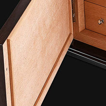 Umidificatore per Sigari Armadio per Sigari in Legno di Cedro Dolce Vernice per Pianoforte Armadio Idratante A Tre Strati Grande capacità può Contenere 120 Sigari
