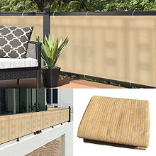 WUZMING Frangivista Balcone per Protezione della Privacy Traspirante Anti UV All'aperto Recinzione Copertura con Occhielli Giardino Yard Wall Copertura Balcone (Color : Beige, Size : 120x500cm)