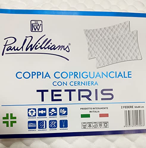 CasseseShop Coprimaterasso PaulWilliams massaggiante Trapuntato (Coppia di federe)
