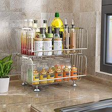 Knoijijuo Regal mensola in Acciaio Inox con 2 Ripiani per la Frutta e Verdura Mensole da Cucina (42x35x44cm) Auto di nicchia scaffale nicchia