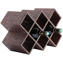 Portabottiglie impilabile Portabottiglie Decorativo Portabottiglie per Vino- Portabottiglie Creativo per casa può Contenere 8 Bottiglie di Vino Rosso-D