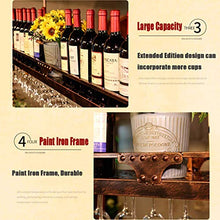 HLL Wine Rack, cucina d'epoca di arte di ferro soffitto Wine Rack Altezza regolabile supporto di vetro di vino per Bar/Ristoranti/Cucine Decoration Shelf,150x35cm,150x35cm