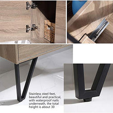 VBARV Armadietti con Specchio da Bagno, mobili per lavabo e mobili per lavabo, lavabo sopra lavabo in Ceramica, ripiano in Marmo, Specchio Rotondo con Luce, mobili di qualità