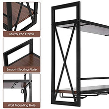 Portabottiglie Scaffale galleggiante Scaffale per vino Espositori per vino galleggianti a parete con mensola in legno a 2 livelli per la decorazione della cucina del soggiorno per Bar di casa