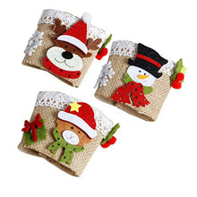 Cabilock 3 Pezzi di Bicchiere di Vino Copri Bicchiere di Vino Maniche Marker Babbo Natale Pupazzo di Neve Renna Bambola Decor per Matrimoni Natale Inverno Festa Eventi Festa Favori Stile