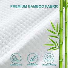 Hansleep Coprimaterasso Impermeabile Singolo di bambù 150x200cm, Angoli Estici Ampi Fino a 50cm, Proteggi Materasso Antiacaro & Silenzioso