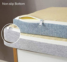 Cuscino per panca da giardino, 2/3 posti, 100/120 cm, per casa, sala da pranzo, patio, interno ed esterno (90 x 35 x 5 cm, grigio)