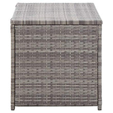 BIGTO - Scatola portaoggetti da giardino in rattan, 100 x 50 x 50 cm, colore: Grigio