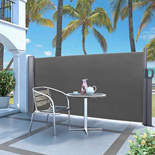 YCSD Tenda da Sole Impermeabile da Ombrellone Impermeabile per Esterni, Balcone, Patio Giardino (160 X 318 Cm) Grigio