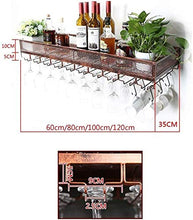 DJSMjbj - Portabicchieri da Parete in Stile Europeo, Supporto per Bottiglie di Vino Vintage, Ottone, 80 x 35 cm