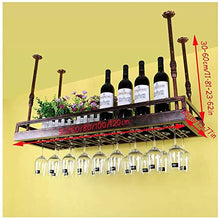 Rastrelliere per bicchieri da vino Portabici da soffitto, supporto per bicchieri da vino, supporto per vino a parete Holder ad altezza regolabile Hangware, per bar / cucina Organizzazione e conservazi
