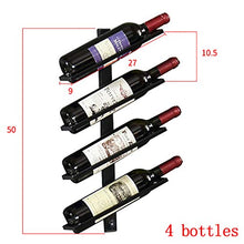 portavini parete Portabottiglie Da Parete In Metallo, Portabottiglie Verticale Alto Per 4/6/8 Bottiglie Portabottiglie Portabottiglie, Portabottiglie Per Bar, Cantina, Cucina Scaffale per Vini facil