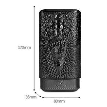 BINGFANG-W Cigar Box, Portable Pelle di Mucca Cigar idratante Set Sigaro Tubo 3, Cigar Humidor e sigari Accessori Fumatore, Sigaro Set Nero Opzionale Good Mood, Good Life Cigar Humidor