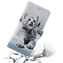 URFEDA Cover Compatibile con Samsung Galaxy A20e Custodia Pelle Cover Retro Flip Case Colorato Cover Portafoglio Magnetica Libro Cuore Custodia Libretto Antiurto Cover Supporto Stand Wallet Case Gatti