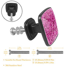 rosa 4 PCS Pomelli per Porta, Pomolo per Mobile, Pomelli per Mobili con Viti, Maniglia per Armadietto, Pomelli per Porta, Pomelli per Cassetti per Porta, Armadio, Cassetto e Credenza