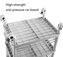 DHR- 2 tier plastica Utilità / servizio carrello con ruote frenanti, medico Trolley 丨 parrucchiere di bellezza bagagli di rotolamento Carrello con manico, carico 100kg Bagagli servizio di bellezza tro