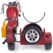 Brubaker Portabottiglie per Vino - Motocicletta con Sidecar Rosso - Decorazione in Metallo - Portabottiglie con Biglietto d'Auguri - Regalo del Vino