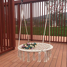 LFLDZ Hammock Chair Kids Hammock Swing, Children Swing Seat Garden Sedia appesa Sedia a Mano in Tessitura a Mano Sedia Altalena, per all'aperto all'Interno