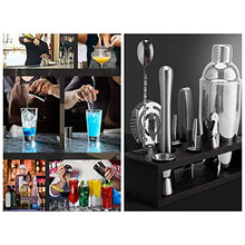 YUTRD ZCJUX Kit da Barista da Cocktail 10pcs con Stand, Set di Strumenti per Bar a Barca in Acciaio Inox Cocktail