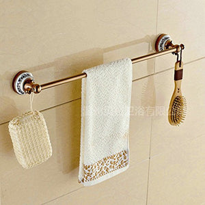 MBYW Portasciugamani Moderno Minimalista Portasciugamani Elegante per Il Bagno di Moda Portasciugamani da Bagno monoforo in Ferro battuto con Barra portasciugamani in Metallo Anticato