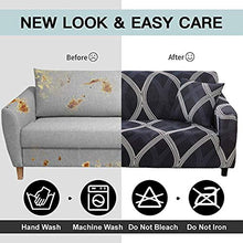 NFJ Copridivano Elasticizzato, Fodere Copridivani Universale, Sofa Mobili Protettore Copertura Divano Antiscivolo, Ideale per Poltrone, Divani A 2/3/4 Posti,G-2seater