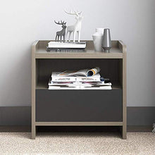 XUSHEN-HU comodino in legno comodino di stoccaggio armadi camera da letto mobili comodini per camera da letto/soggiorno/studio camera comodini (colore : grigio, dimensioni: 43 x 40 x 50 cm)
