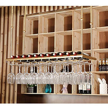 JHGJBJ Dorato Vino Rack Appesa, Forte E Stabile Soffitto Ferro Titolare Appeso Calice, Il Braccio può Essere Regolata da Altezza 60-100cm (Size : 120x35cm)