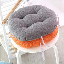 Cuscino del sedile futon trapuntato giapponese, cuscini rotondi della sedia a colori solidi imbottiti tatami coperta per esterni respirabili traspiranti traspiranti grigio scuro Dia 32 cm (13in) yqaae