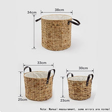 Cestini per Abiti Vestiti Varie Snack Toys Scatola di Immagazzinaggio Cestino Bin Seaweed Tessuto A Mano Camera da Letto Soggiorno TG,30 * 23Cm