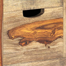 FAMIROSA Credenza Grigia 100x30x50 cm in Legno Massello di Sheesham