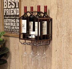 WLABCD Portabampato per Vino Home Red Holder Ristorante Bar S, European Creative Wood Solid Wallmount Sala da Pranzo Decorazione Decorazione Parete Armadio per Vino Cremagliera Vino Portabicchieri,a