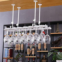Cremagliera Del Vino Del Metallo Porta Bottiglie E Vetro Portabottiglie Per Vino- Portabottiglie Da Vino Appeso, Portabottiglie Da Vino Invertito, Decorazione Bar Casa Creativa-100 25cm *