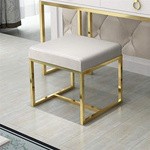 Jiangang- Moda poggiapiedi imbottito cuoio artificiale del sedile 丨 Ferro Sgabello Piazza Pouffe banco trucco Sgabello 丨 multifunzionale in pelle poggiapiedi scarpe Cambio Sgabello-45x40x45cm, cuscino