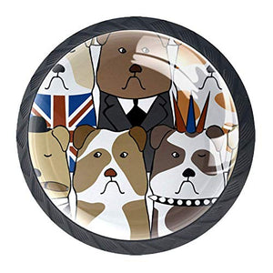 Wetia Cartoon Cani Senza Soluzione di continuità per la Cucina di casa Armadio Armadio Armadio Nero 3,5 x 2,8 cm