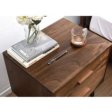 Comodino Nordico in Legno massello, Camera da Letto Color Noce 2 Strati Letto Giapponese Armadio di stoccaggio Moderno Semplice Cuscinetto 300KG-52x40x50cm FANJIANI