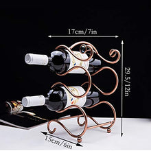 FYLHX 4 Bottiglia Controsoffitto Cremagliera del Vino Freestanding Rame semplicità Cremagliera del Bicchiere di Vino Cucina Bar Intrattenimenti Soggiorno Decorazione della Casa Cremagliera del Vino