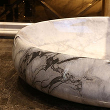 Marmo modello arte sopra lavabo contatore lavabo lavabo ovale grande sopra lavabo (60x43x15cm) Lavandini bagno