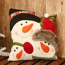 Kitabetty Cuscino Pupazzo di Neve di Natale, Pupazzo di Neve di Natale Combinazione Cuscino Modello Decorazioni Natalizie Cuscino di Tiro per Divano Divano, 13,8 × 13,8 × 1,2 Pollici