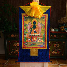 JONJUMP Medicina tibetana Buddha stampa seta dorato Thangka Thanka Bhaisajyaguru
