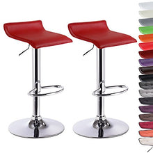 WOLTU BH11bd Sgabelli da Bar Sedia Club Cucina Alta con Poggiapiedi Similpelle Cromato Regolabile Girevole Moderni Classici Bordeaux Coppia 2 Pezzi