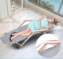 Sywlwxkq Lettino da Giardino Lettino Prendisole in Giardino all'aperto Sedia Pieghevole a gravità Zero Beach Home Lounge Sedie da Giardino reclinabili Portatili Supporta 200 kg Grigio