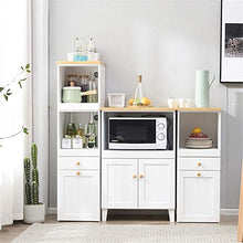 HO-TBO Credenza Governo di Legno Governo di immagazzinaggio Buffet Armadio Server Laterale Tavolo Robusto 2 Cassetti Stoccaggio del Soggiorno di Casa (Color : White, Size : 35x40x126cm)
