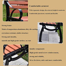 LXLH Panca da Giardino Panca da Giardino panchina da Giardino Sedia Portico da Parco, Struttura in Alluminio pressofuso mobili in Legno Duro anticorrosivo Panca da Esterno a Tre posti, panchine r
