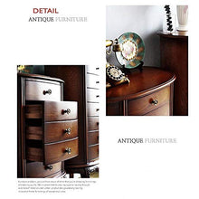 Ryyland-Home Cassettiera Cassettiera con Stile Antico Maniglie Dresser Alto Classica con 5 cassetti unità for la Camera da Letto (Color : Walnut, Size : 58x40x81CM)