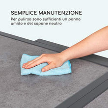 blumfeldt Tenerife - Tavolo da Giardino Estraibile, Materiali: Alluminio/Vetro Temperato Spesso 5 mm, Facile da Montare, Finitura EasyStone: Effetto Pietra Naturale, Superficie: 180 x 90 cm, Marmo