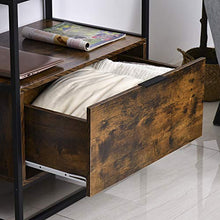 homcom Credenza in Stile Industriale, Comò Vintage in Legno e Metallo per Soggiorno o Camera con 1 Cassetto 73x45.5x76cm